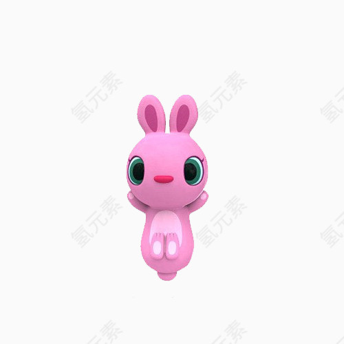 小清新可爱粉色兔子