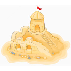沙滩上的沙城堡