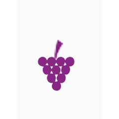PPT设计紫色葡萄小图标