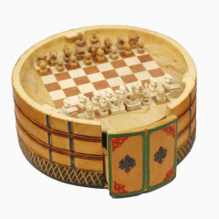 俄罗斯族图瓦人象棋盒子