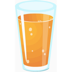 玻璃材质橙色饮料