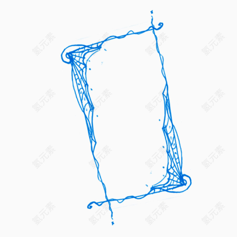 框架蓝色粉笔图案