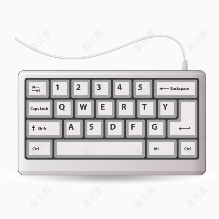 白色键盘图形