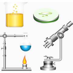 矢量化学品与显微镜