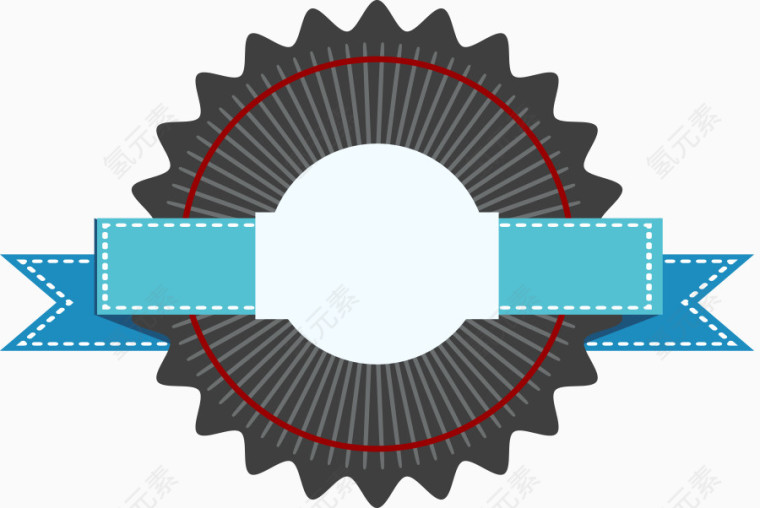矢量标签扁平对称圆形