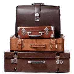 堆叠复古优雅行李箱