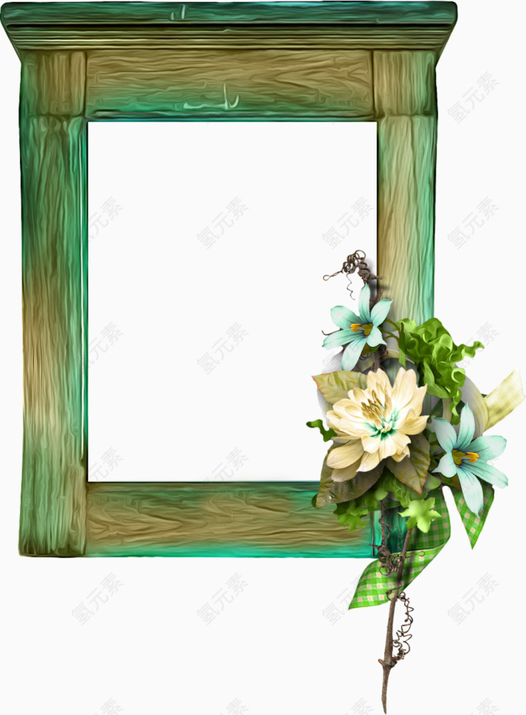 花朵木框
