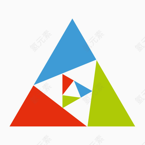 公司三角形LOGO设计矢量图