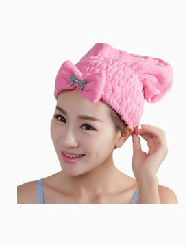 粉色浴帽