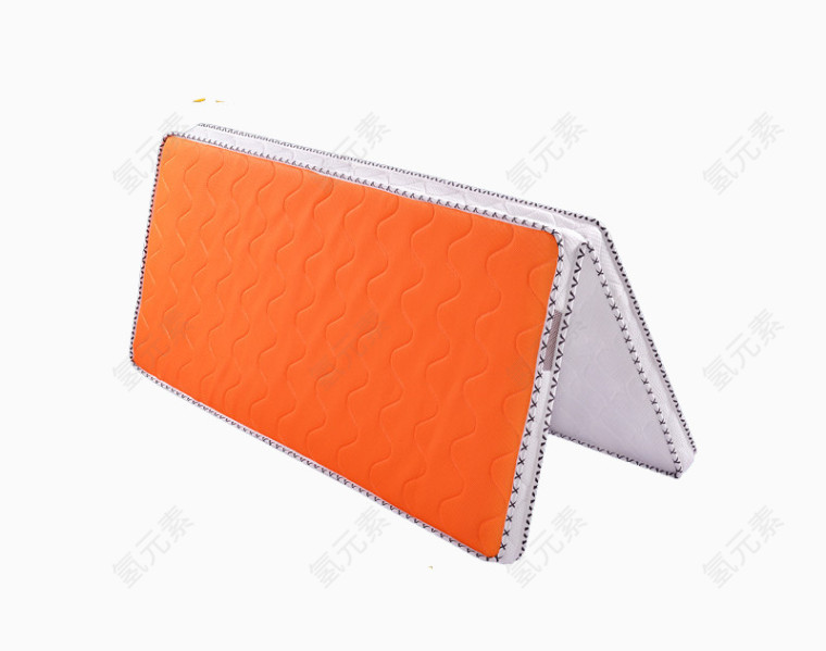 橙色双面折叠床垫素材