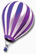 紫色热气球
