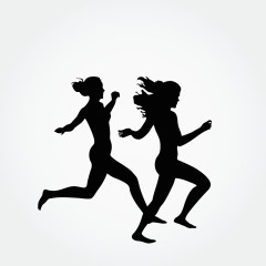 跑步的女性