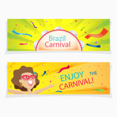 矢量色彩斑斓的巴西狂欢节横幅