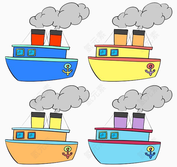 四个轮船