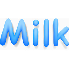 矢量手绘milk艺术字