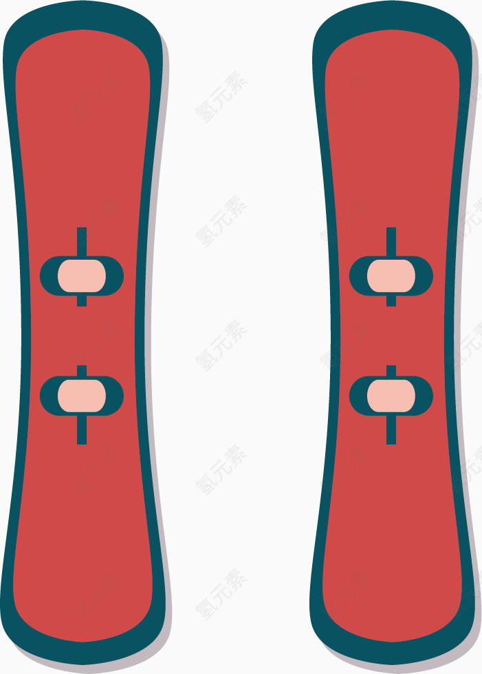 矢量红色滑板鞋造型