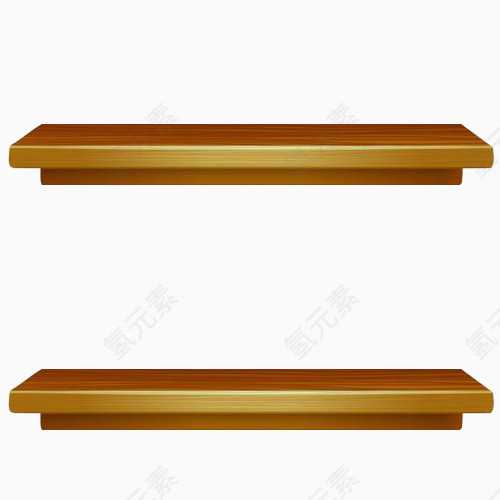 棕色的木板展示台素材