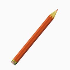橘黄色质感木质铅笔
