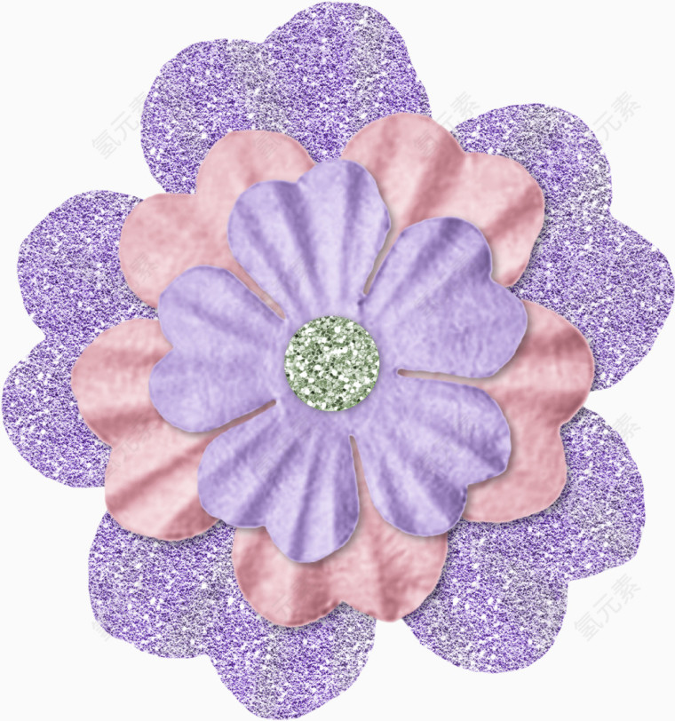紫色手工花朵