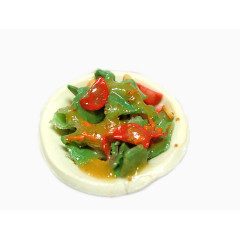白色盘子上的小西红柿蔬菜沙拉
