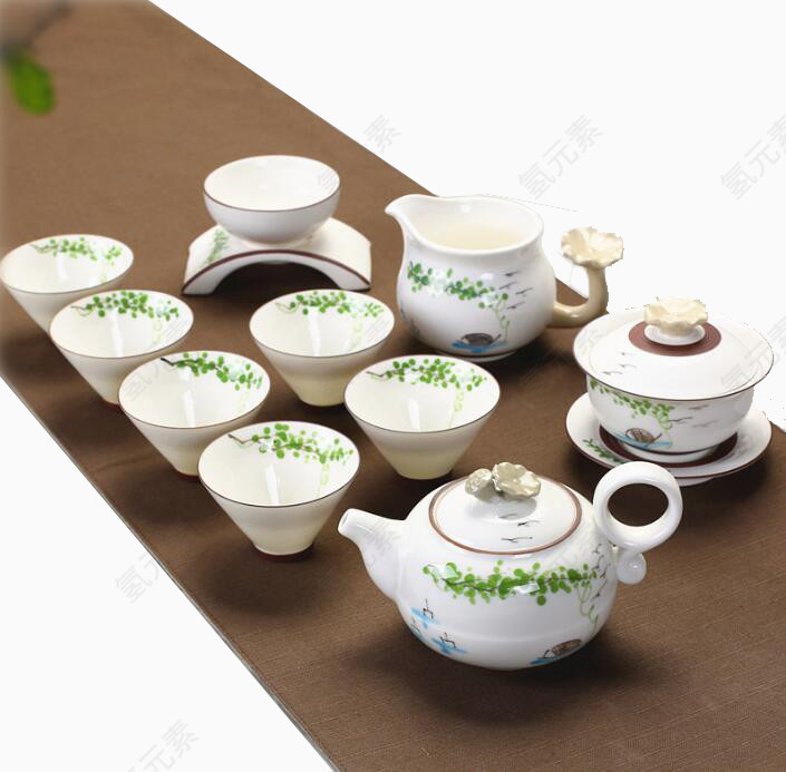 欧式茶壶和茶杯