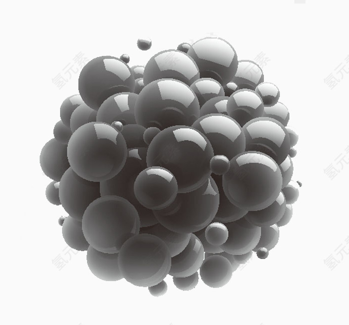灰色质感圆球