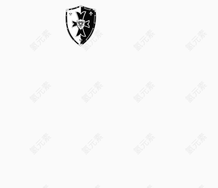 黑白盾形标志