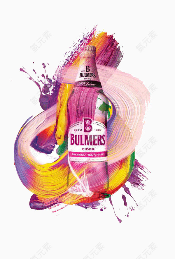 创意色彩酒瓶设计