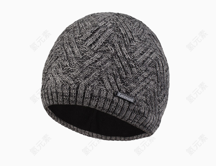 灰色毛线帽
