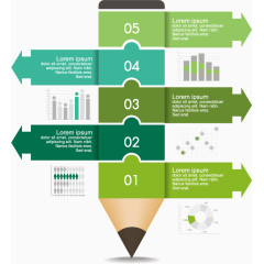 绿色创意分析图表设计矢量素材