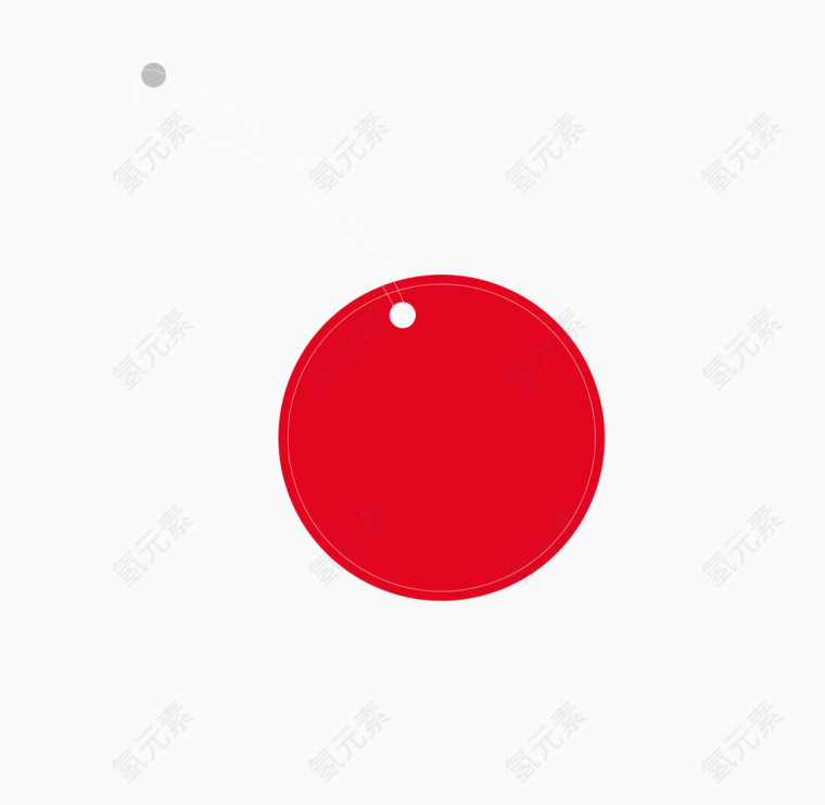 矢量红色圆环圆孔装饰图案