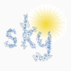 sky 天空 阳光 字体 花纹字体  创意字体 海报banner字体 淡紫色