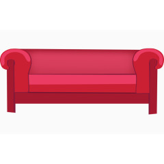 矢量家居家具居家用品红色沙发