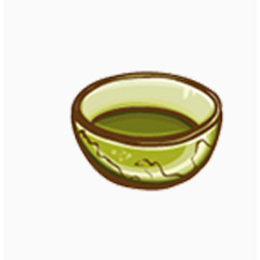 绿色茶碗矢量素材