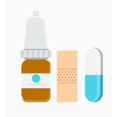 矢量药水创可贴素材