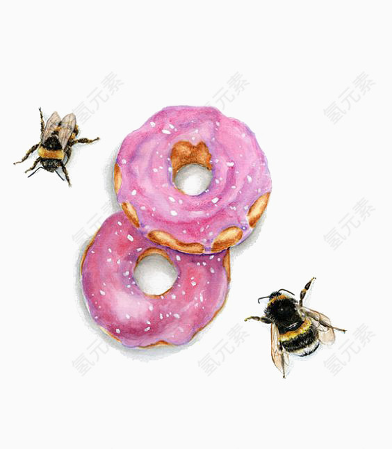甜甜圈和蜜蜂