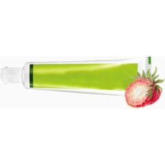 水果牙膏 牙膏素材 绿色 草莓