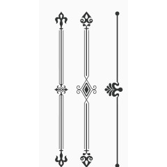 大气细线黑色分割线矢量素材