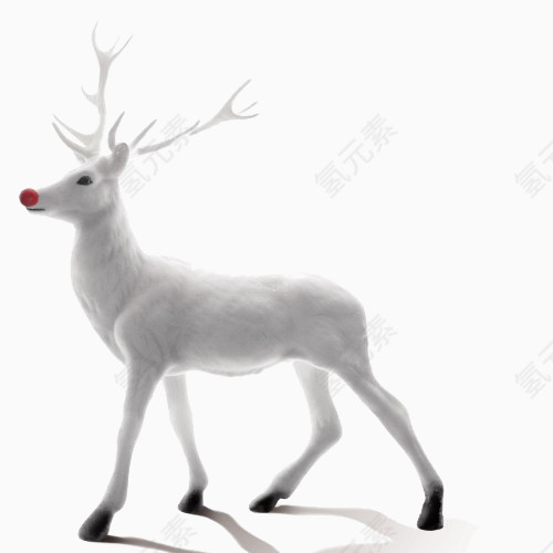 白色驯鹿圣诞装饰