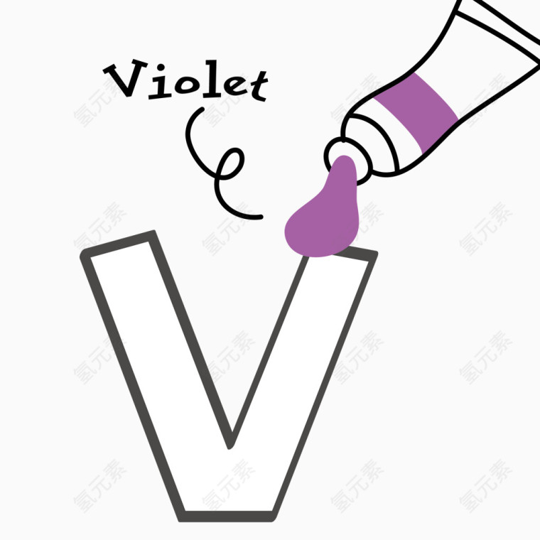 紫罗兰颜料矢量图