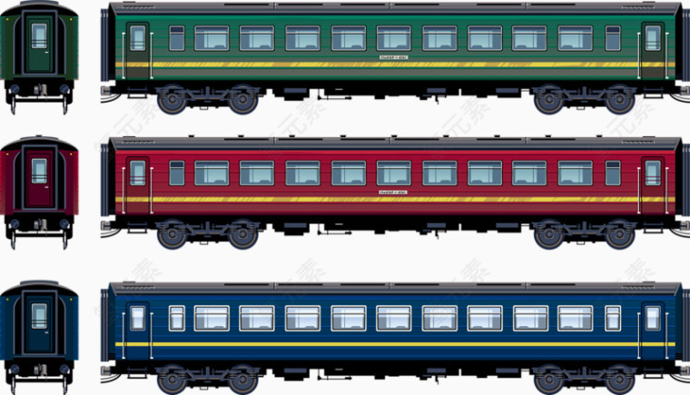 三节火车头和车厢