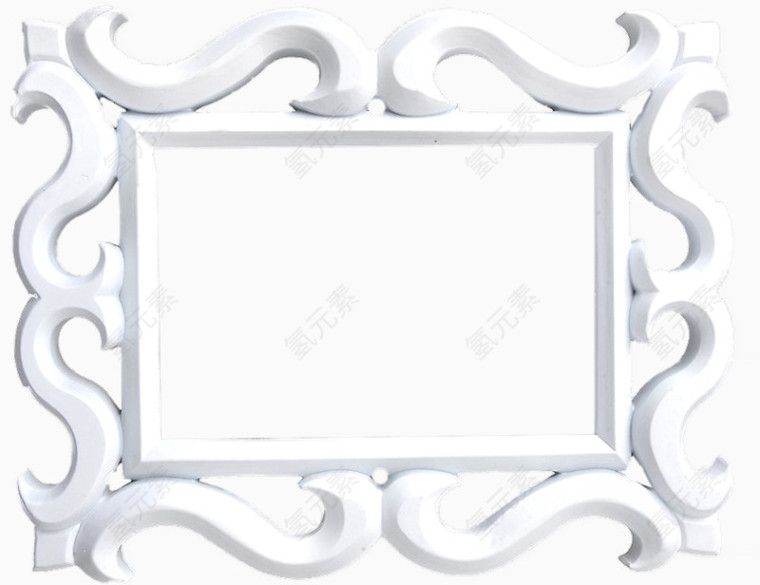 白色镂空花纹边框