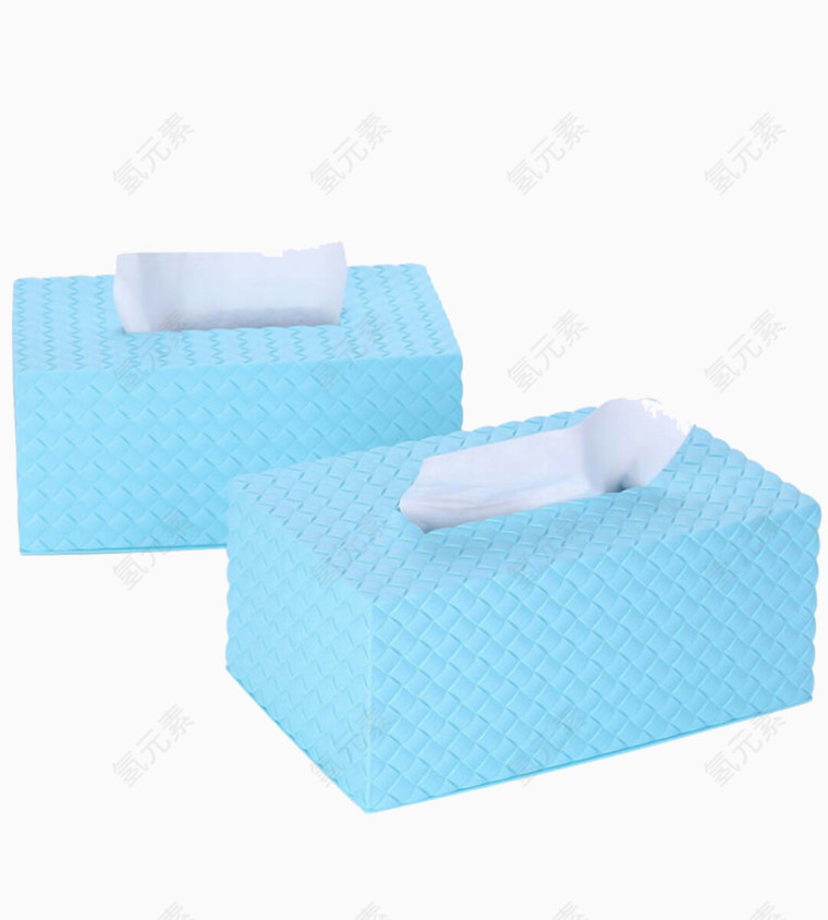 蓝色纸巾盒