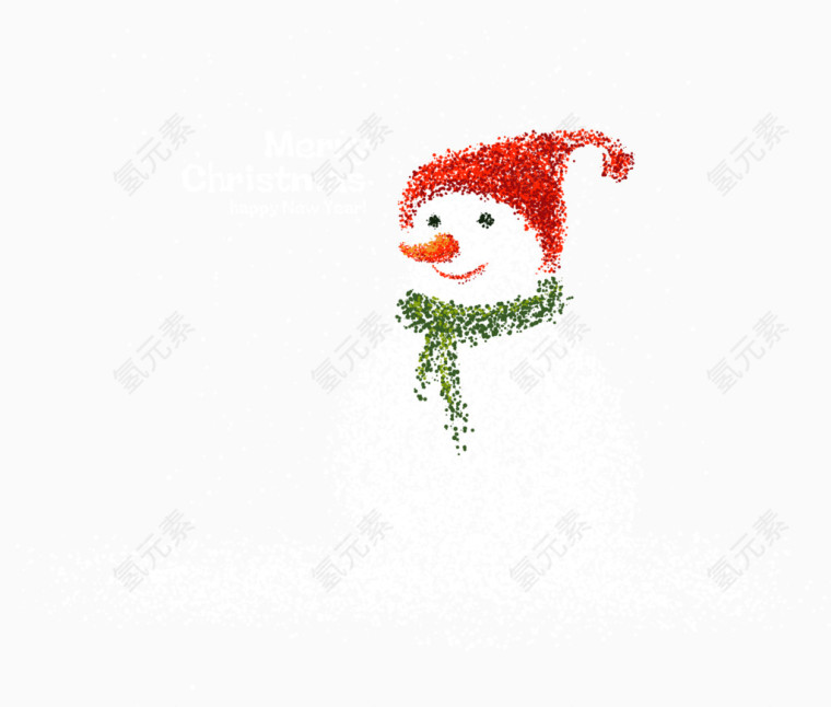 圣诞雪人装饰图