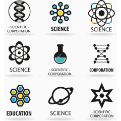 矢量手绘化学图标