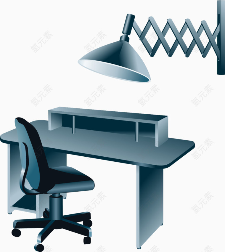 桌椅电灯PNG矢量元素