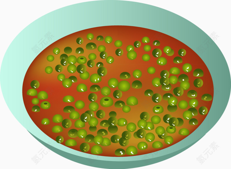 绿豆汤甜汤矢量图