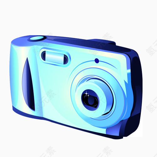 蓝色相机