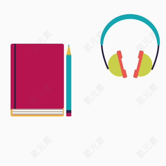 书本与耳机