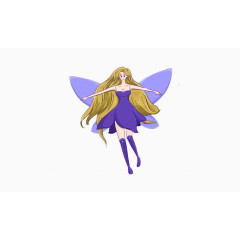 紫色蝴蝶少女